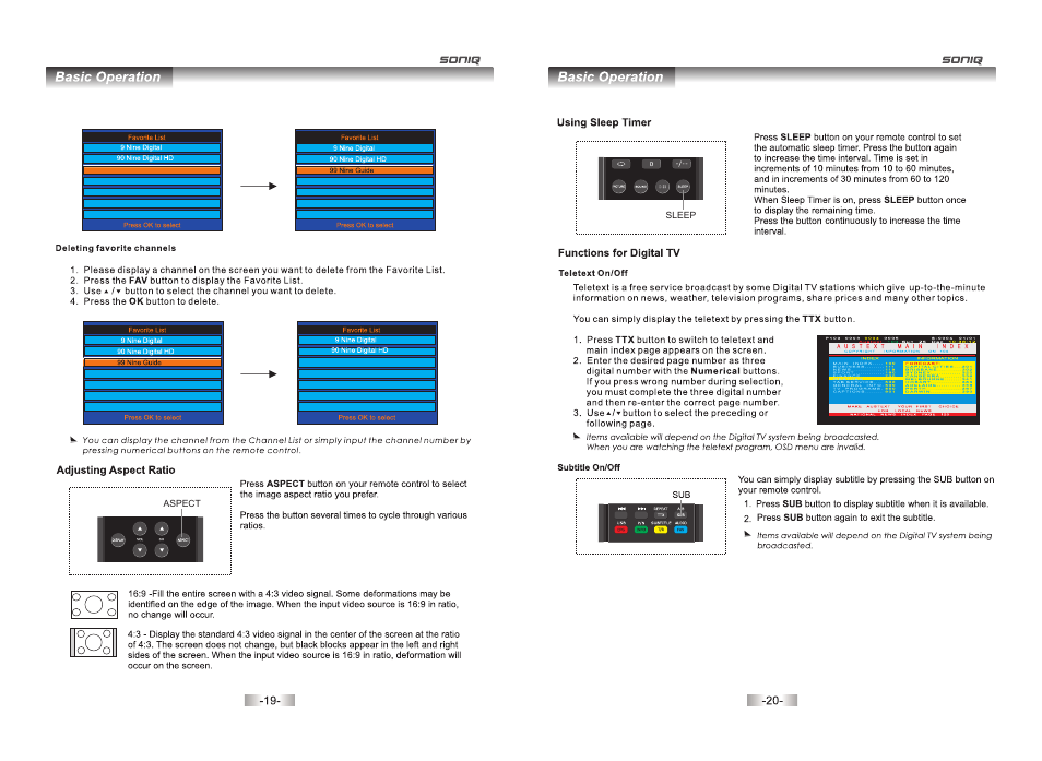 SONIQ QV172LT User Manual | Page 10 / 21