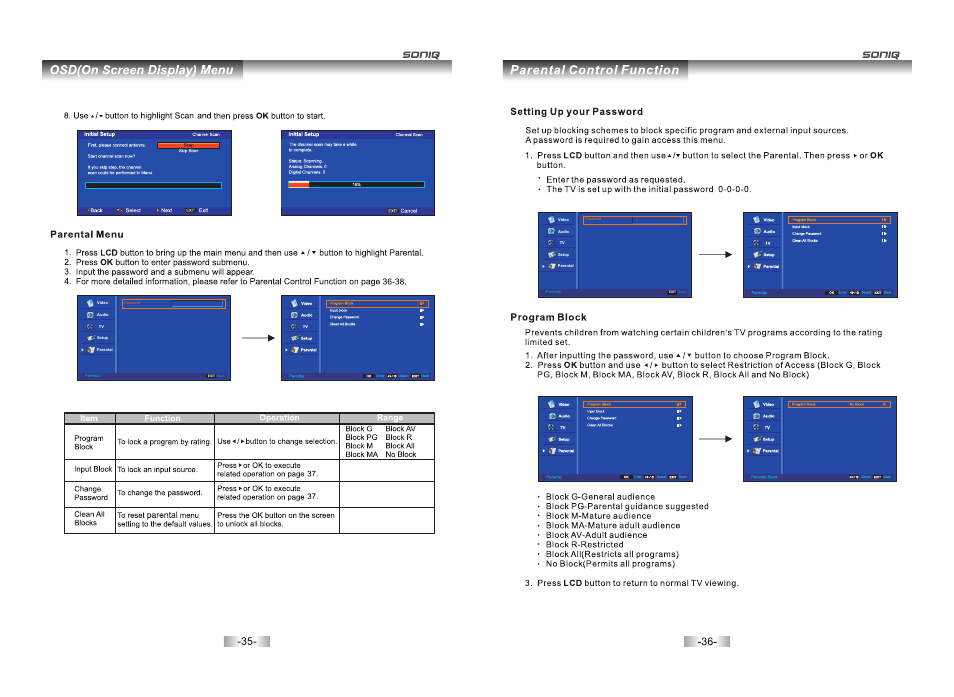 SONIQ QV172LT User Manual | Page 18 / 21