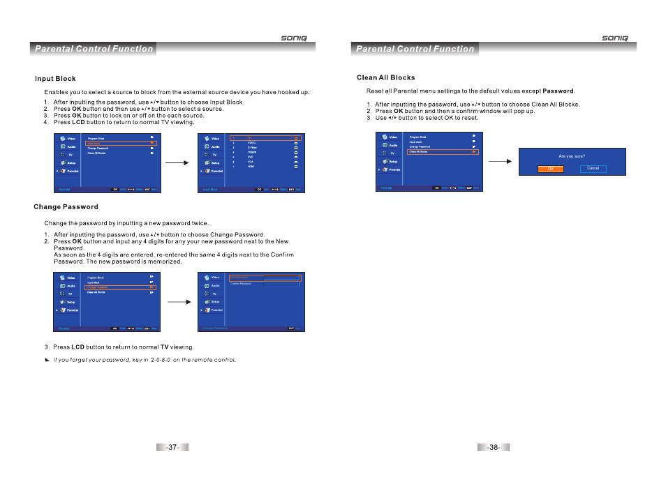 SONIQ QV172LT User Manual | Page 19 / 21