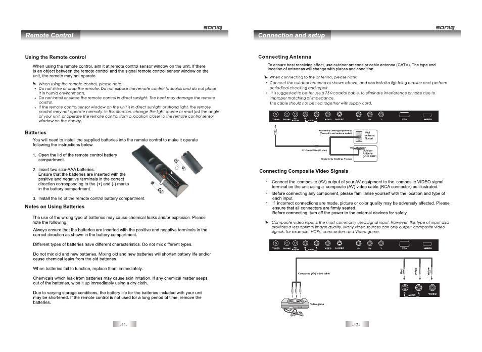 SONIQ QV172LT User Manual | Page 6 / 21