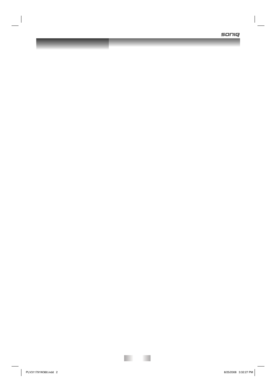 SONIQ QV173LTI User Manual | Page 2 / 36