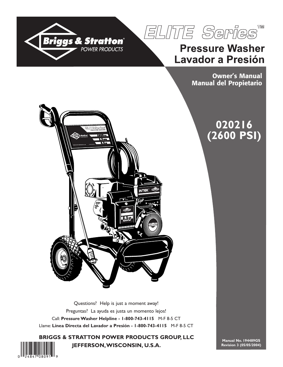 Briggs & Stratton 20216 User Manual | 36 pages