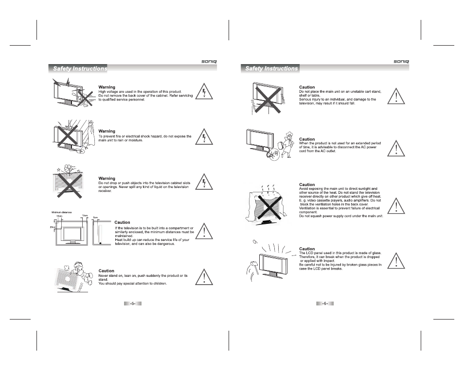 SONIQ QV195LT User Manual | Page 3 / 24