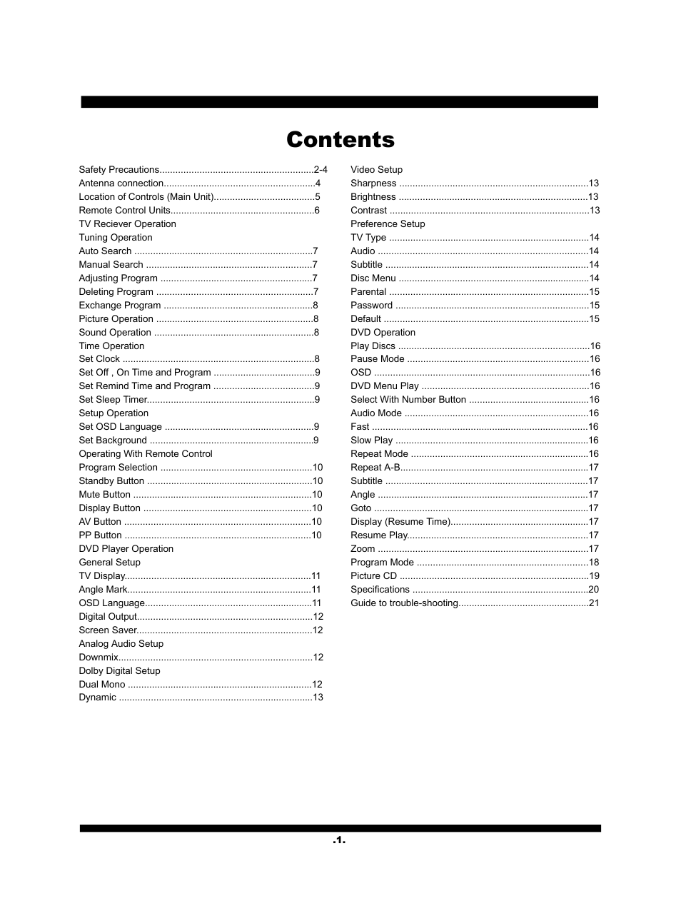 SONIQ QV210C User Manual | Page 2 / 22