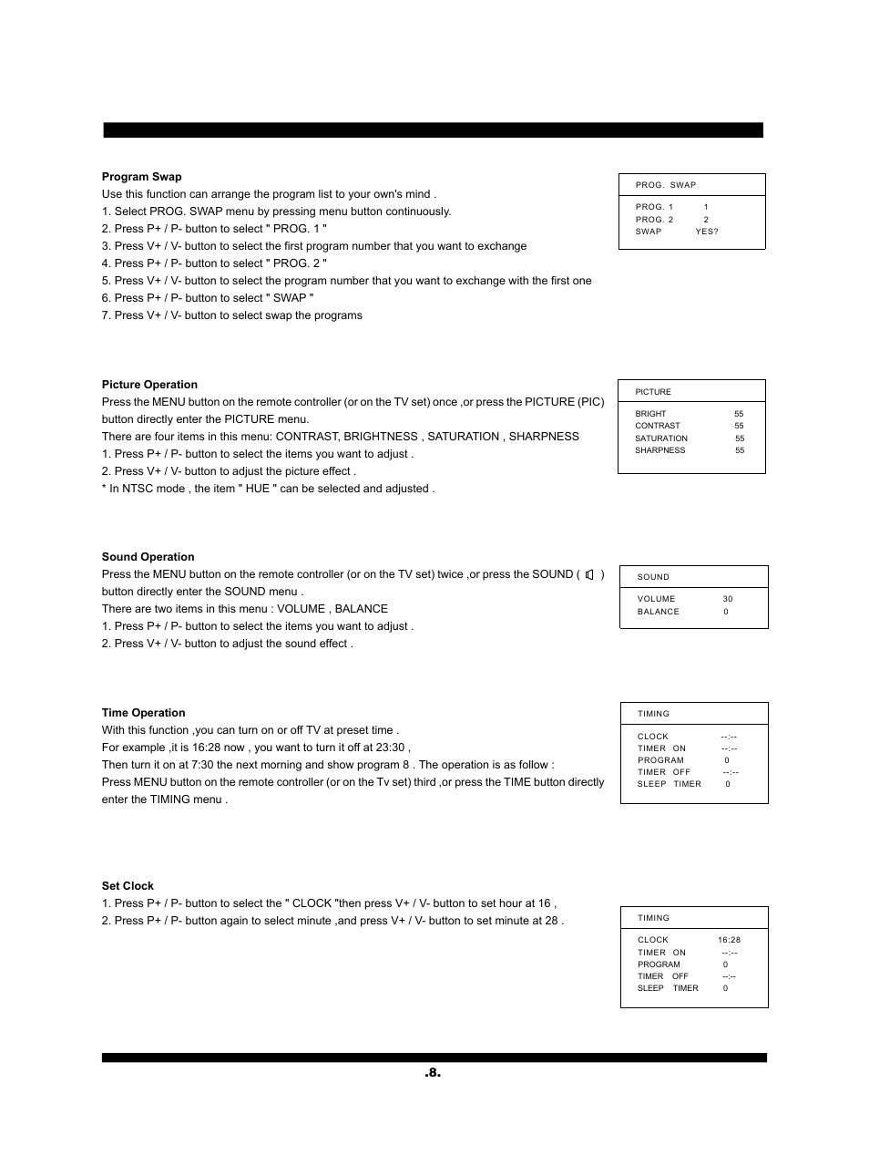 SONIQ QV210C User Manual | Page 9 / 22