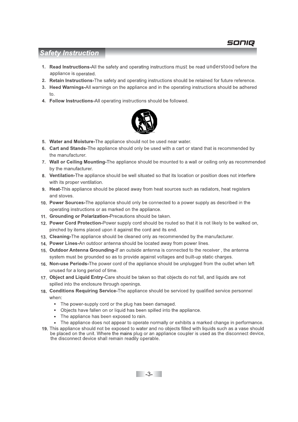 SONIQ QV263L User Manual | Page 5 / 32