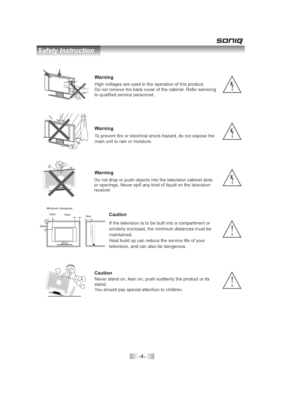 SONIQ QV263L User Manual | Page 6 / 32