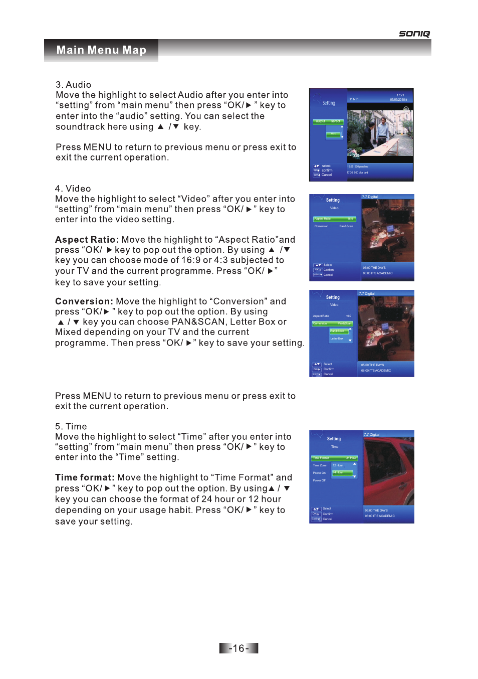 页 16 | SONIQ T1000 User Manual | Page 17 / 30