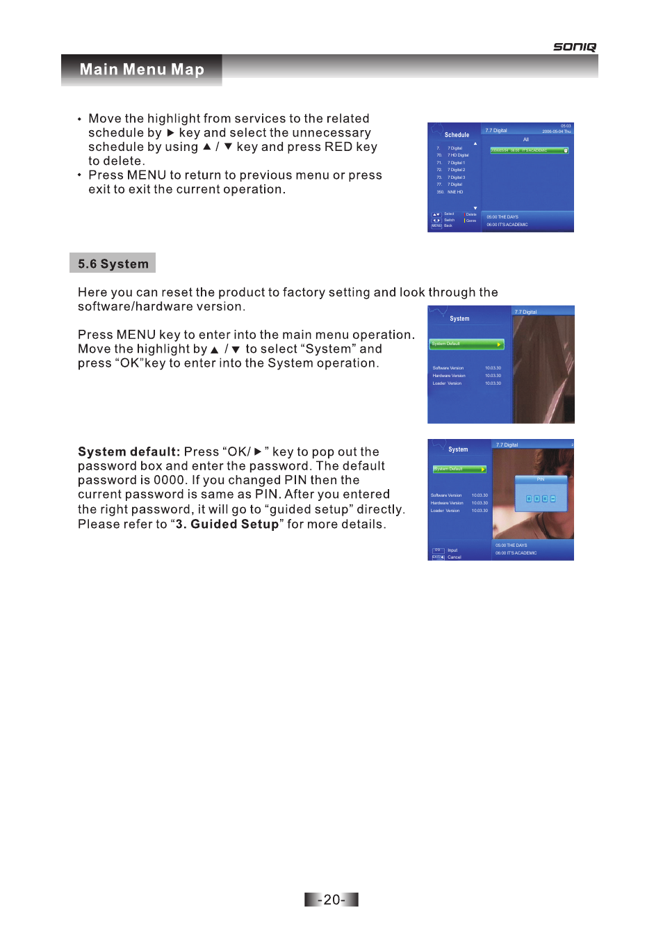 页 20 | SONIQ T1000 User Manual | Page 21 / 30