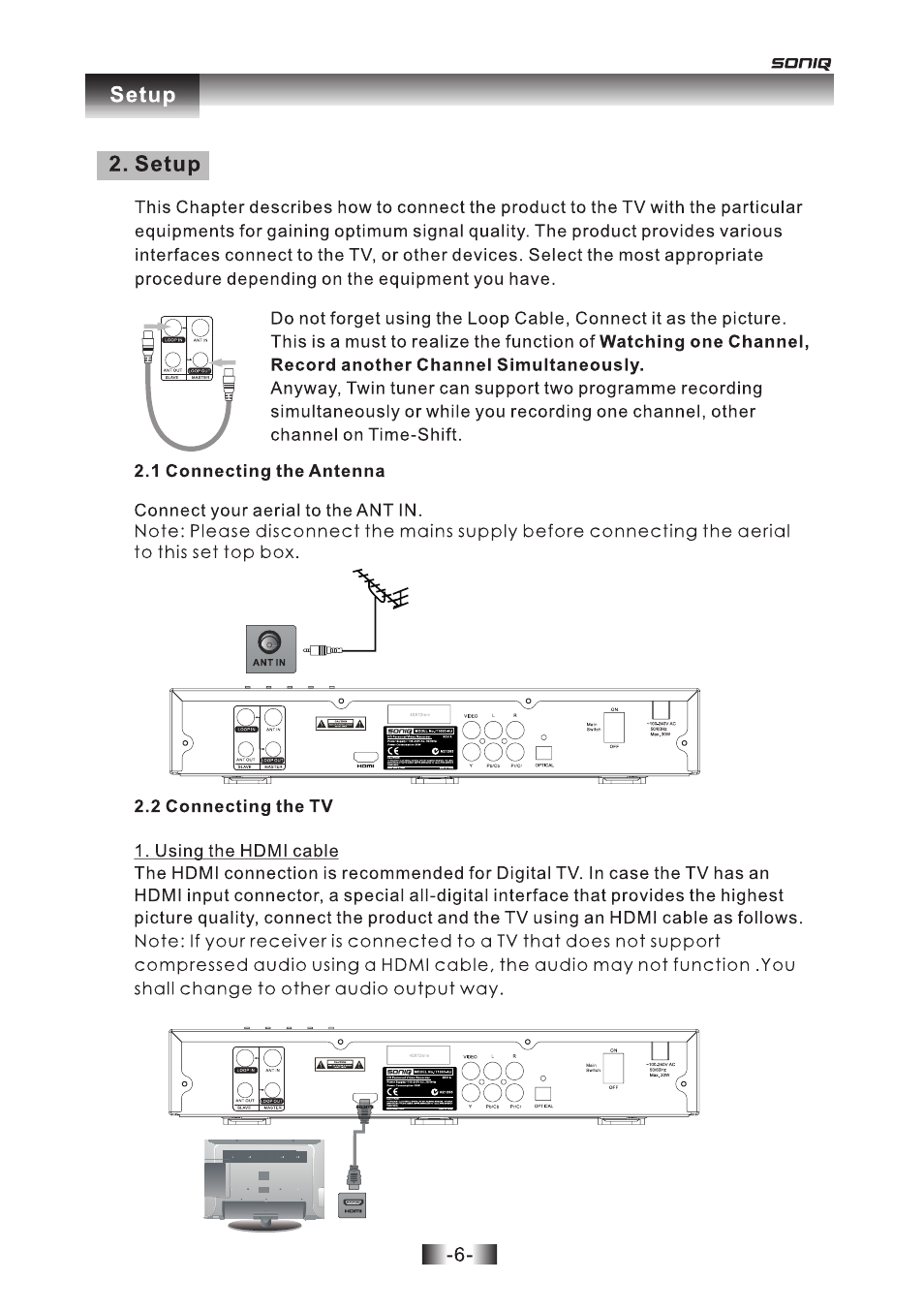 SONIQ T1000 User Manual | Page 7 / 30
