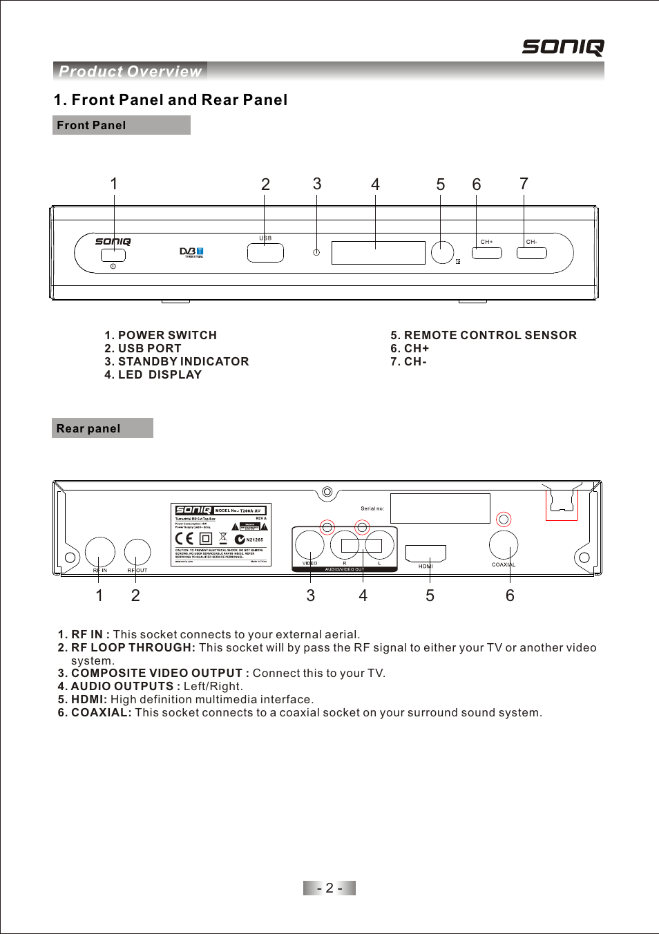 页面 5 | SONIQ T200 User Manual | Page 4 / 12