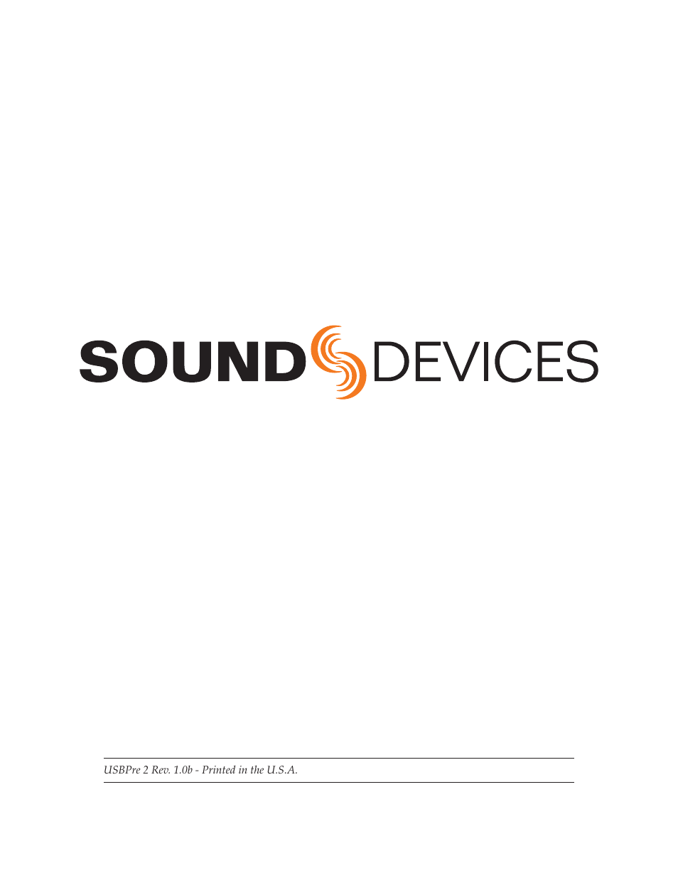 Sound Devices USBPre 2 User Manual | Page 27 / 27
