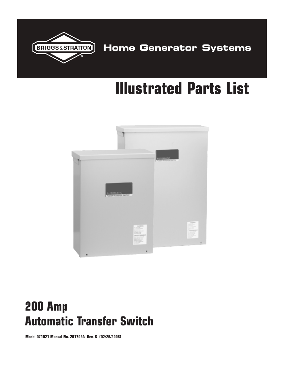 Briggs & Stratton 071021 User Manual | 3 pages