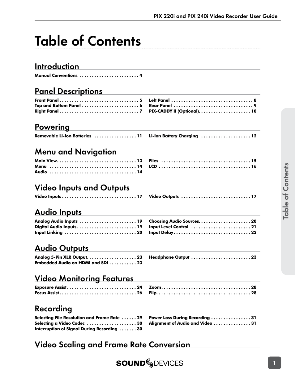 Sound Devices PIX 220i User Manual | Page 3 / 75