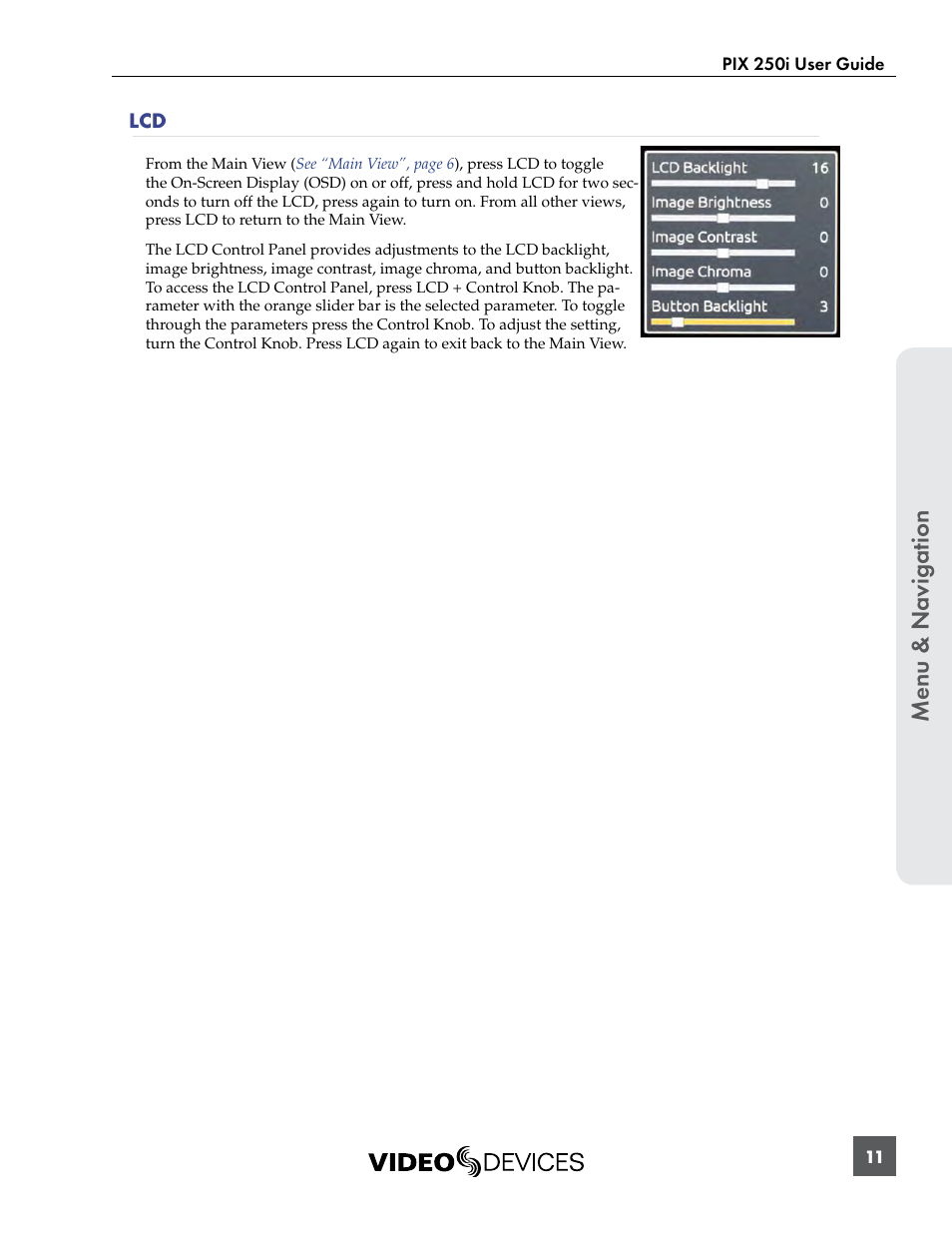 Menu & n avig ation | Sound Devices PIX 250i User Manual | Page 17 / 86