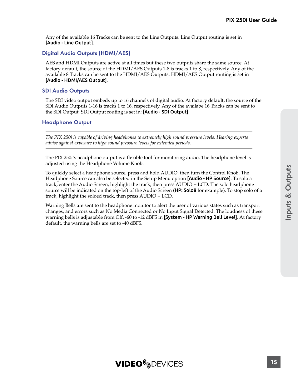 Sound Devices PIX 250i User Manual | Page 21 / 86