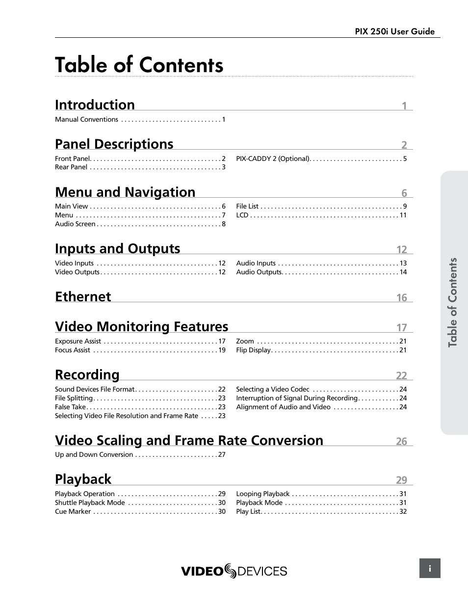 Sound Devices PIX 250i User Manual | Page 3 / 86