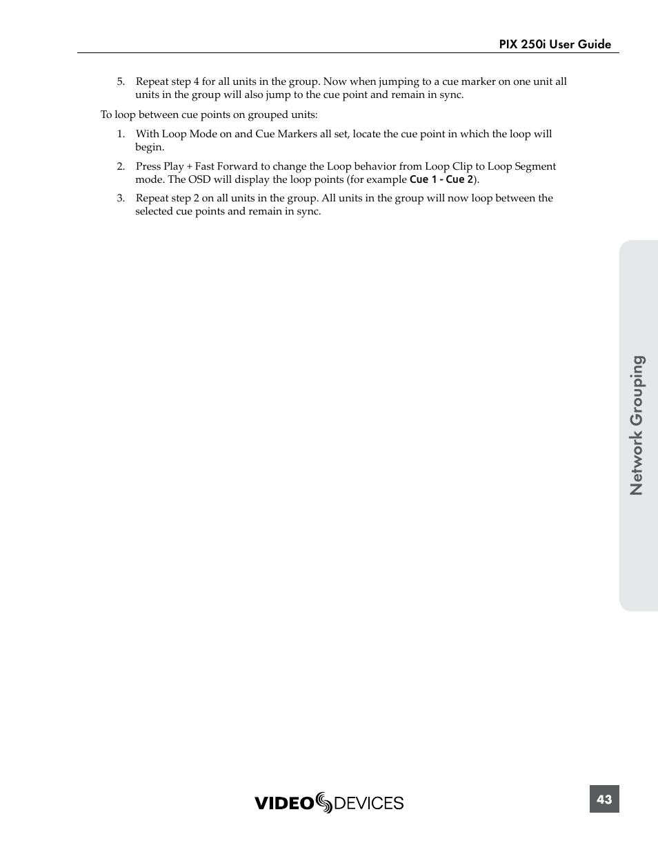 Netw or k gr ouping | Sound Devices PIX 250i User Manual | Page 49 / 86