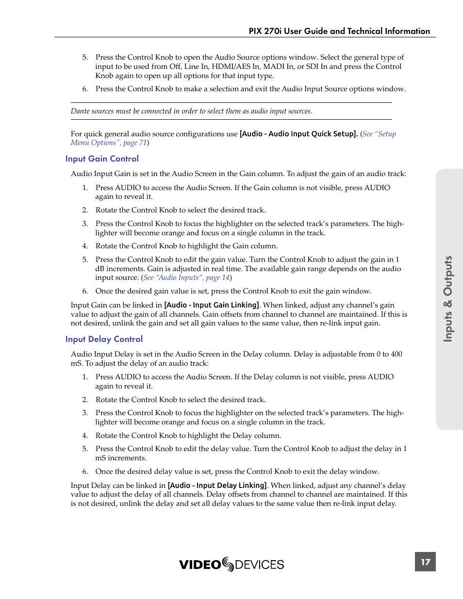 Sound Devices PIX 270i User Manual | Page 23 / 99