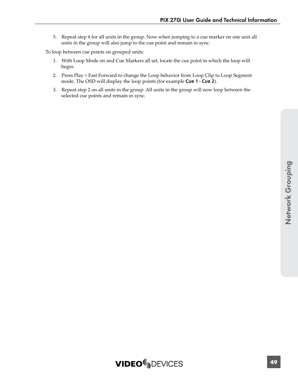 Netw or k gr ouping | Sound Devices PIX 270i User Manual | Page 55 / 99