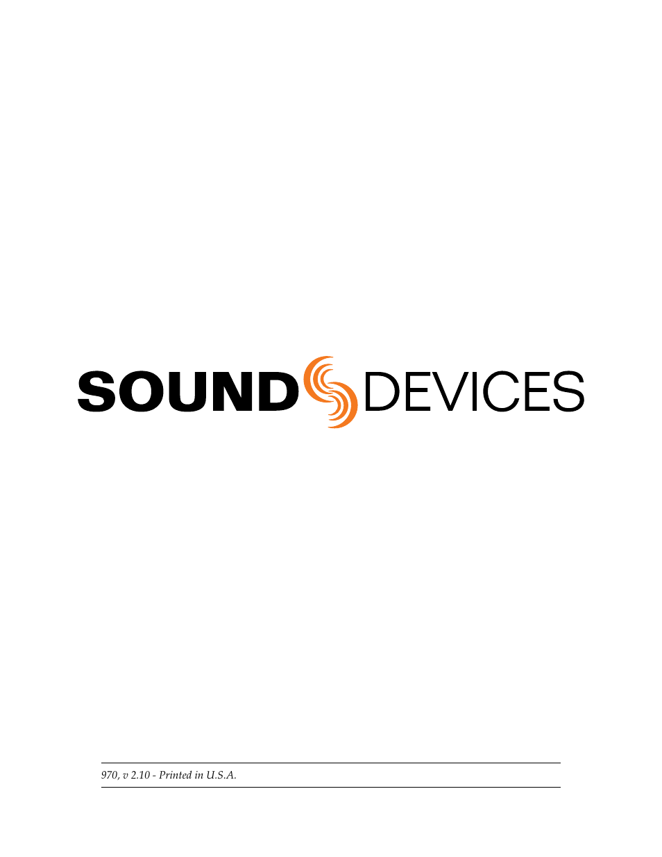 Sound Devices 970 User Manual | Page 74 / 74