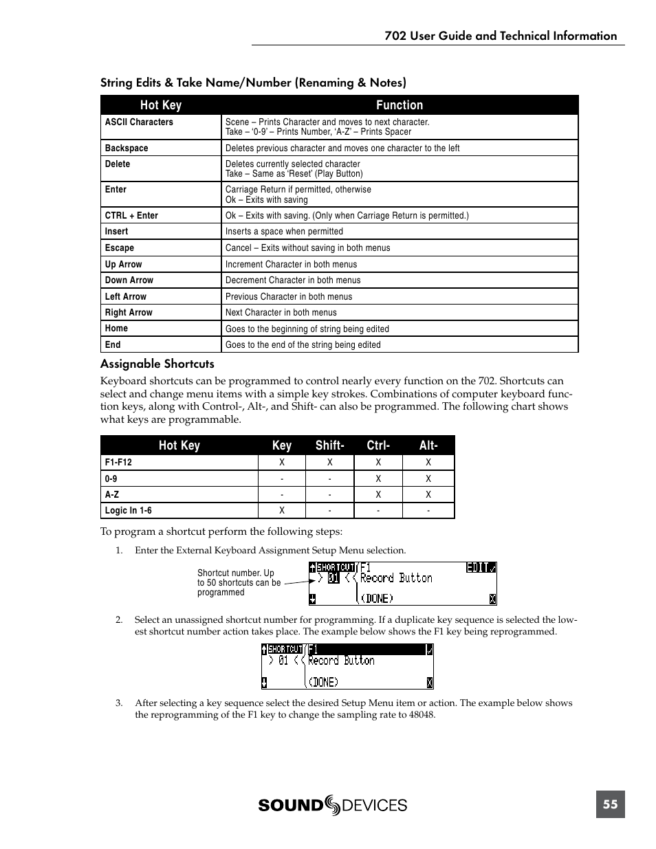 Sound Devices 702 User Manual | Page 57 / 78
