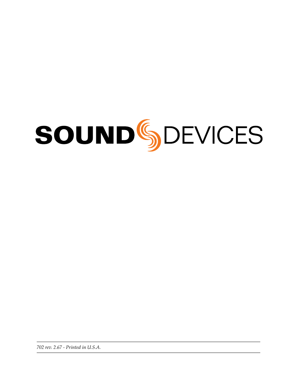 Sound Devices 702 User Manual | Page 78 / 78