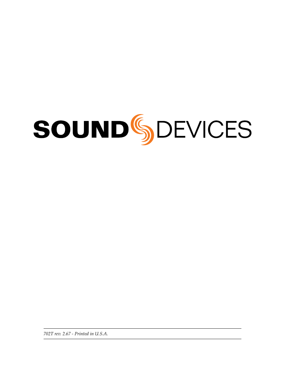 Sound Devices 702T User Manual | Page 84 / 84