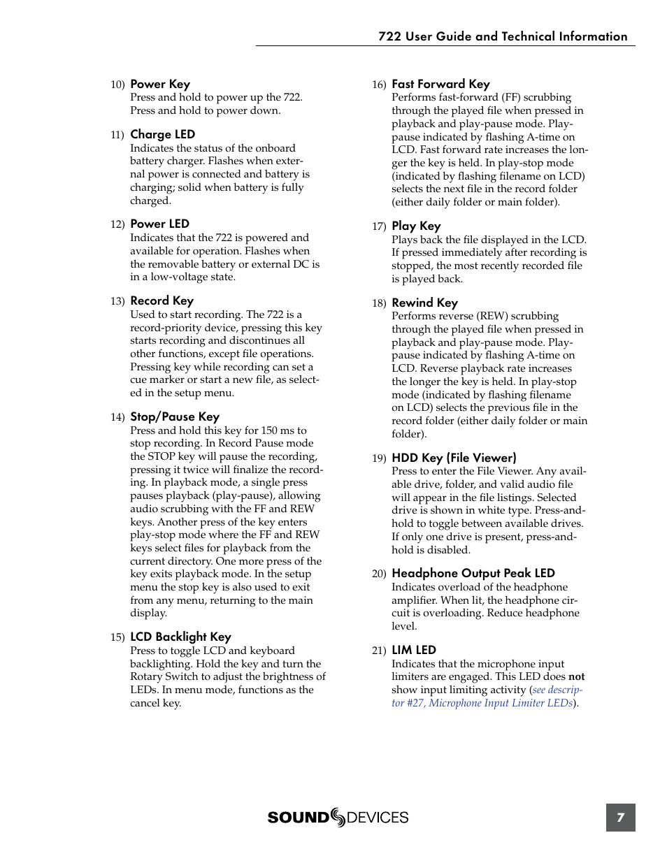 Sound Devices 722 User Manual | Page 9 / 80