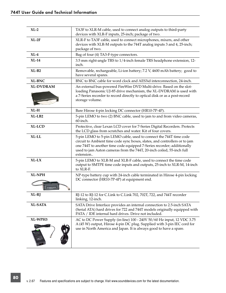 Sound Devices 744T User Manual | Page 86 / 90