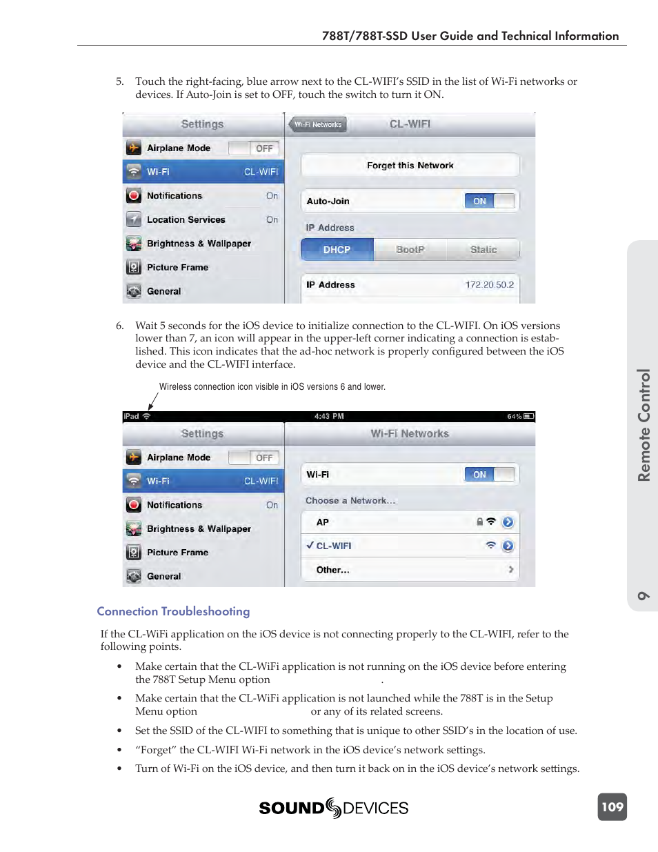 Remote control 9 | Sound Devices 788T User Manual | Page 117 / 180