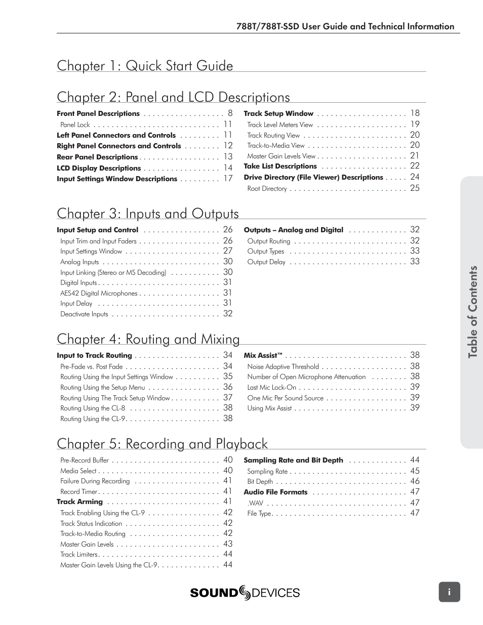 Sound Devices 788T User Manual | Page 3 / 180