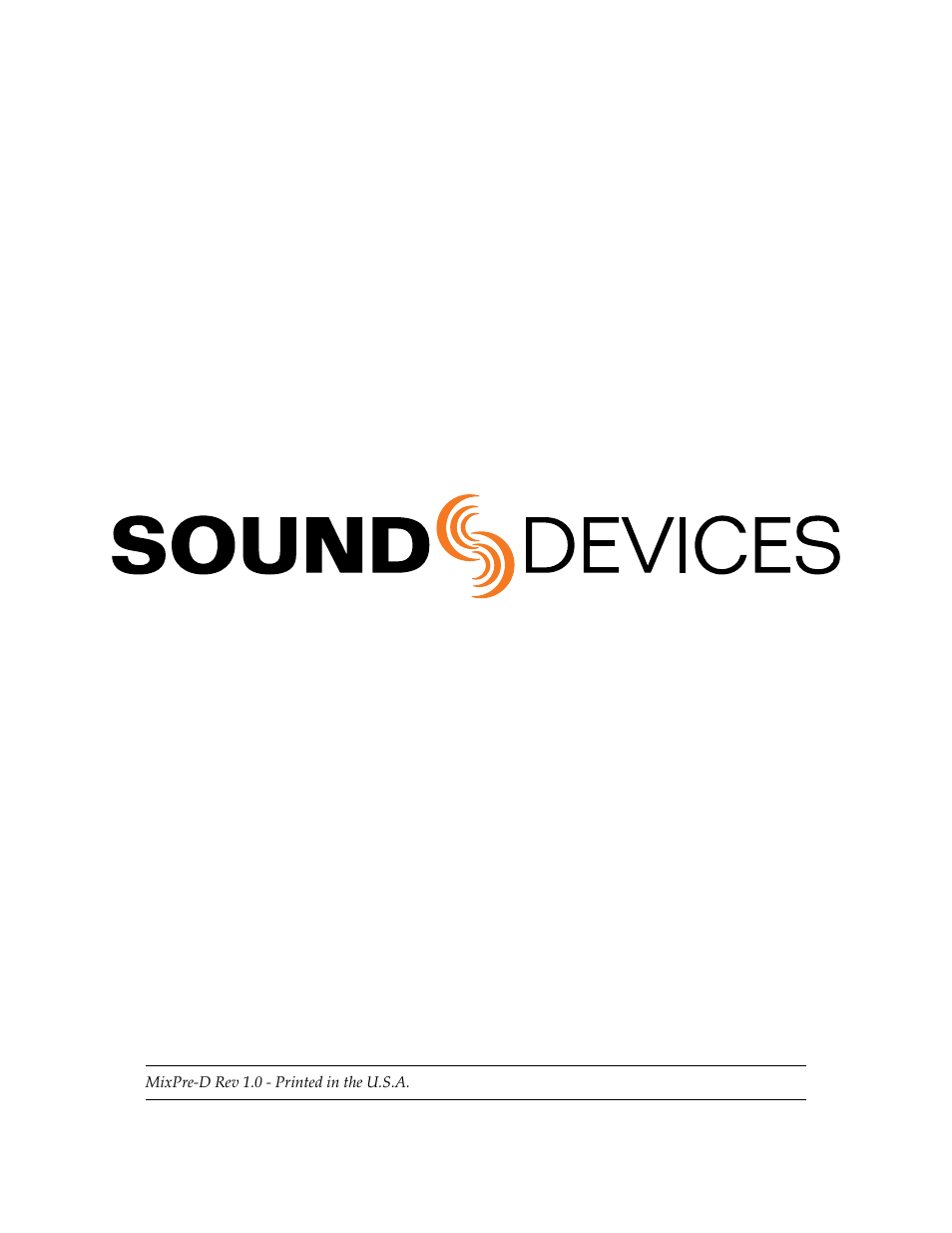 Sound Devices MixPre-D User Manual | Page 18 / 18