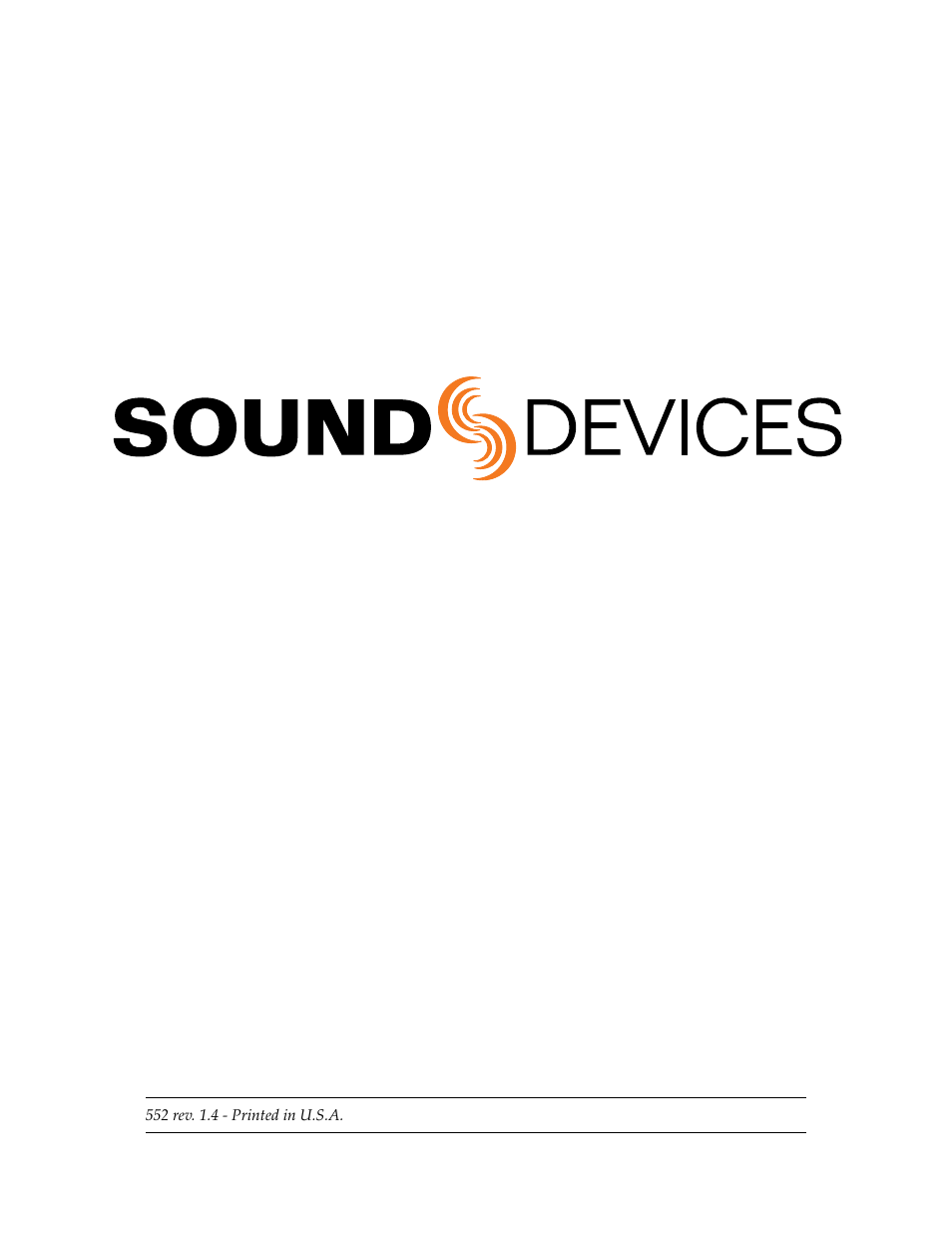 Sound Devices 552 User Manual | Page 60 / 60