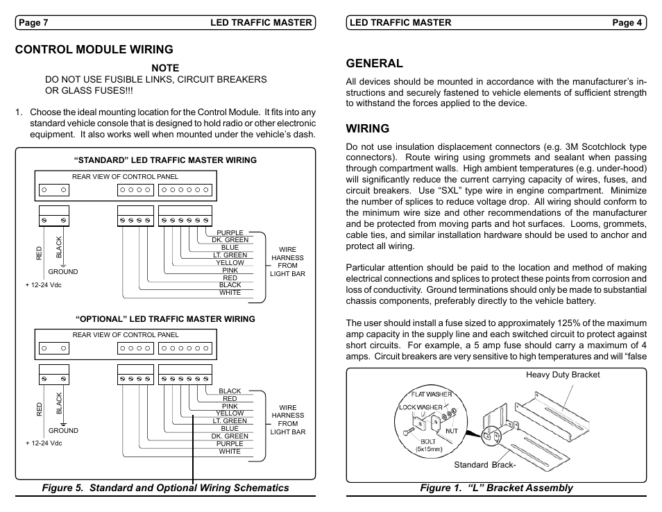 General, Wiring, Control module wiring | SoundOff Signal TrafficMaster User Manual | Page 2 / 6