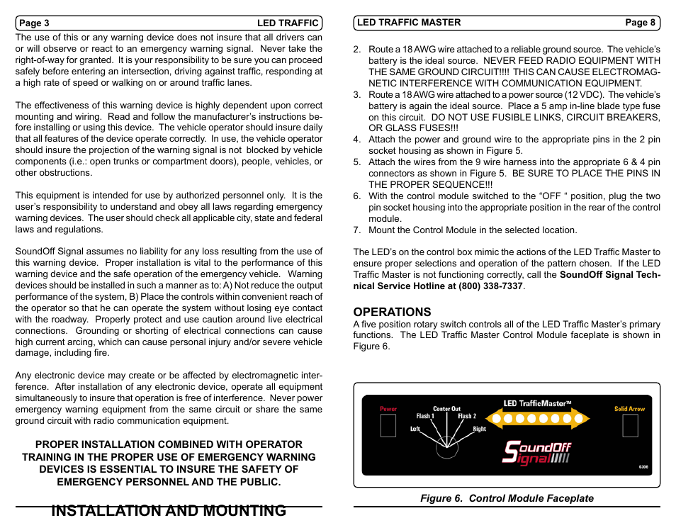 Installation and mounting | SoundOff Signal TrafficMaster User Manual | Page 3 / 6