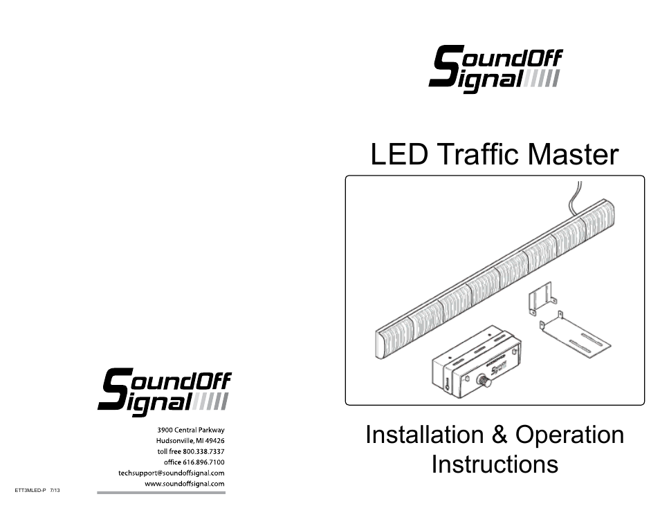 Led traffic master, Installation & operation instructions | SoundOff Signal TrafficMaster User Manual | Page 6 / 6