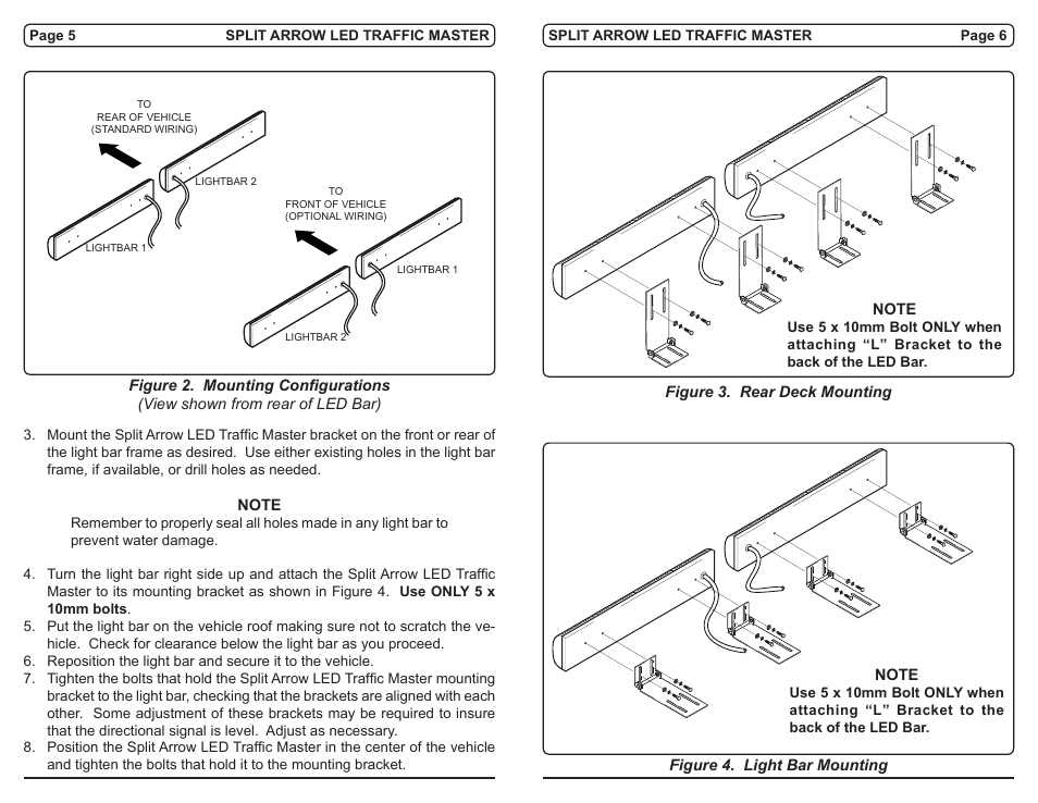 SoundOff Signal TrafficMaster Split Arrow Bar User Manual | 6 pages