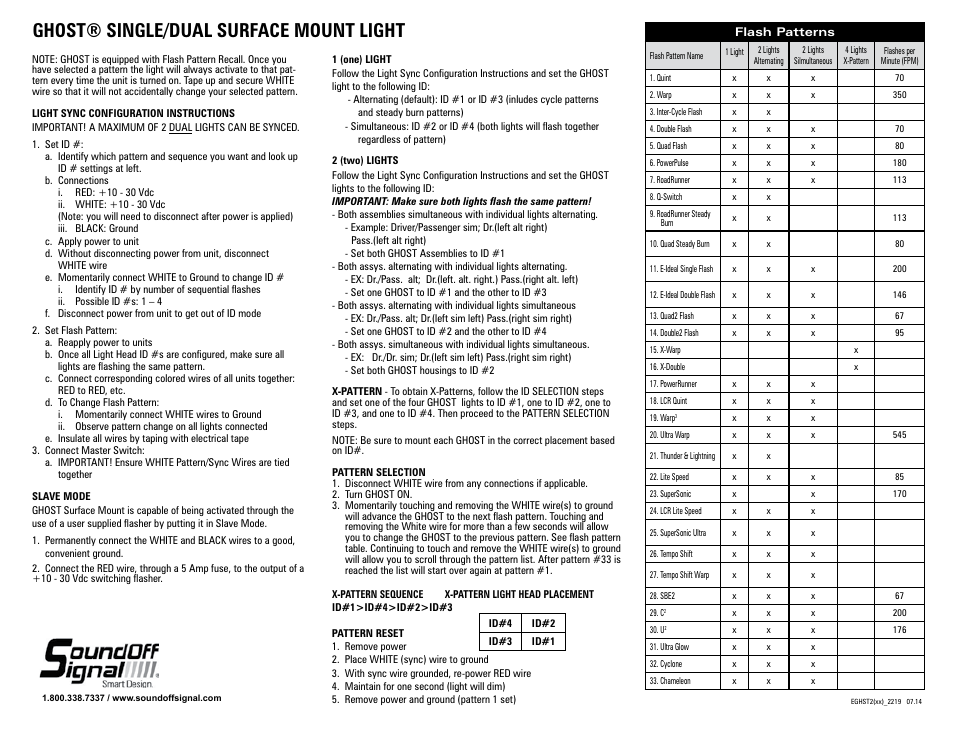 Ghost® single/dual surface mount light | SoundOff Signal GHOST Surface Mount(10-30 vdc) User Manual | Page 2 / 2