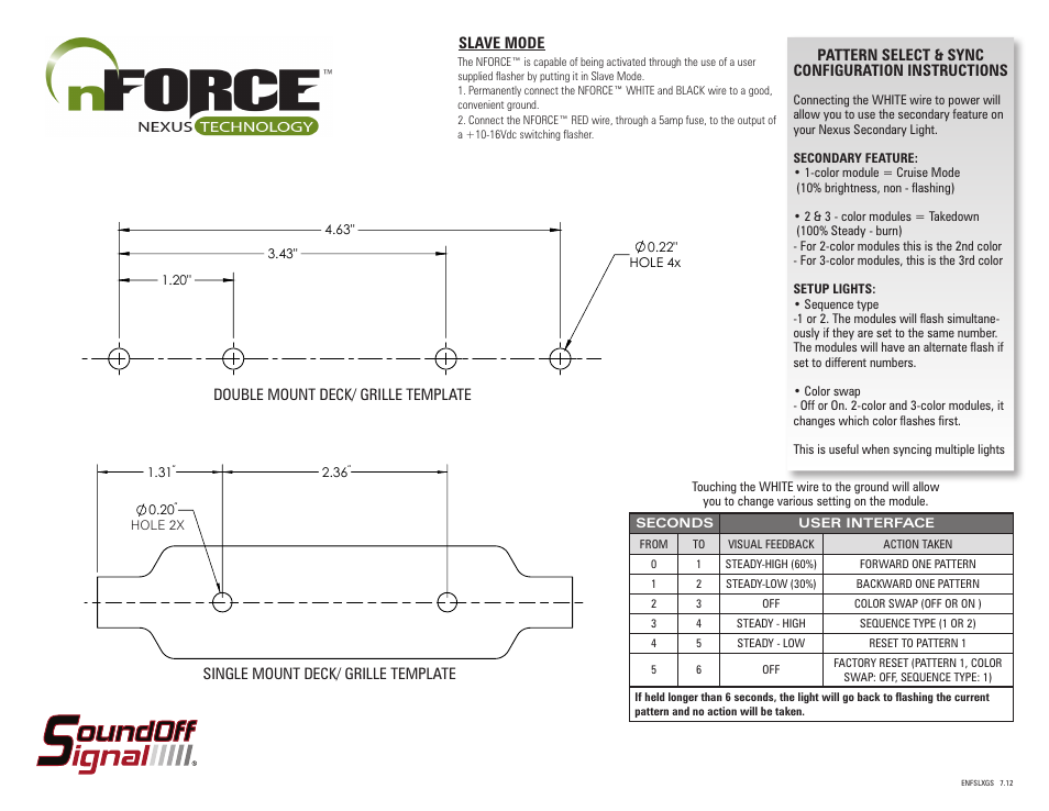 SoundOff Signal nFORCE Deck Grille User Manual | Page 2 / 3