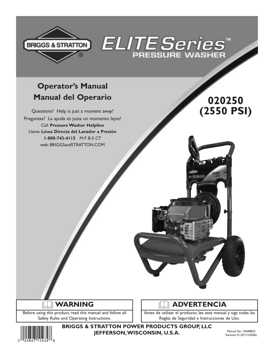 Briggs & Stratton 20250 User Manual | 40 pages