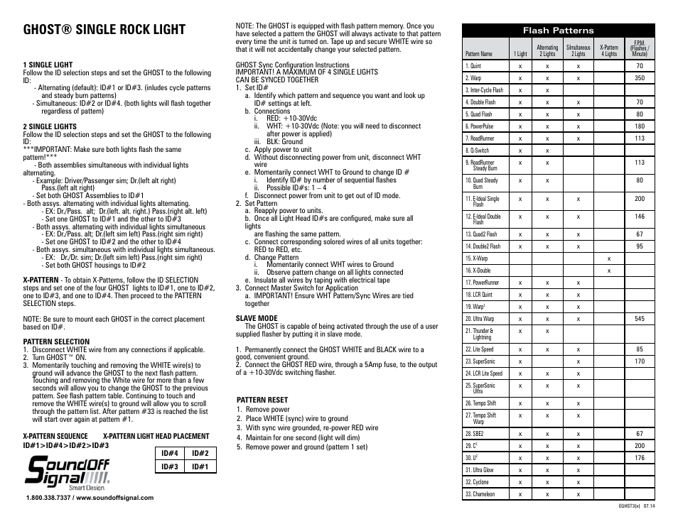 Ghost® single rock light | SoundOff Signal GHOST Rock Light (10-30 vdc) User Manual | Page 2 / 2