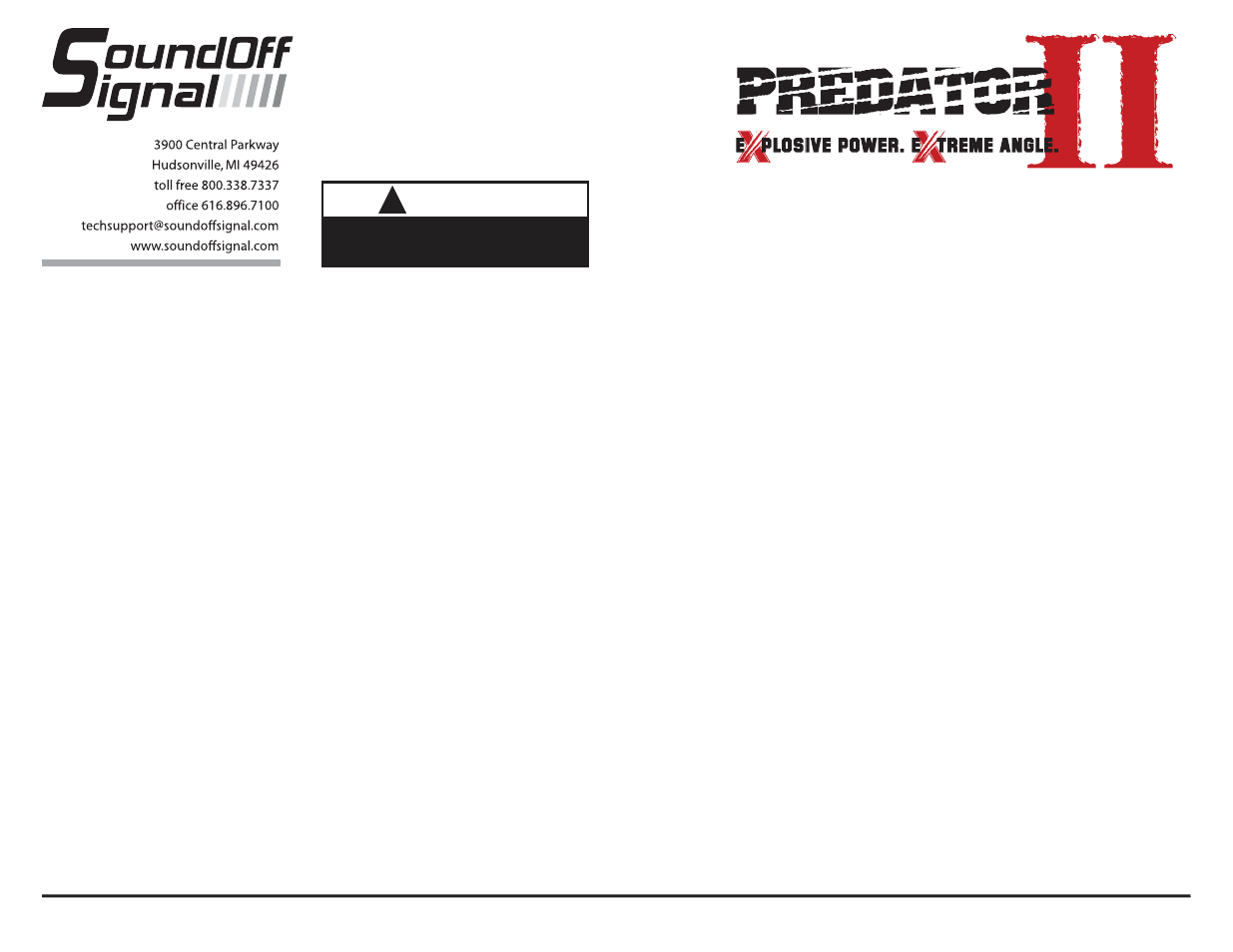 Dual exterior deck / grille warning system, Warning, Assembly instructions ep2dgs1(x) | SoundOff Signal Predator 2 DDG (Dual) User Manual | Page 2 / 2