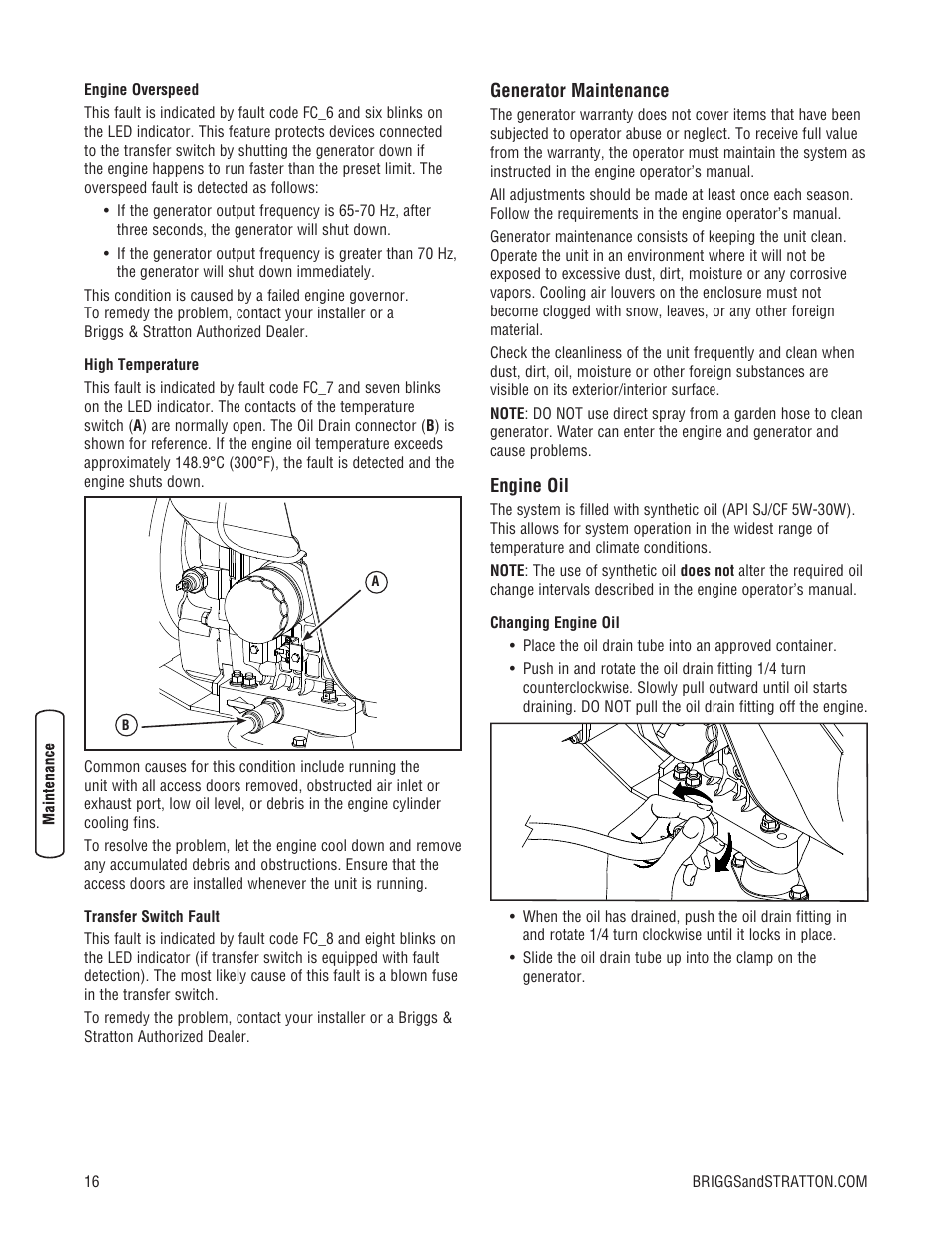 Briggs & Stratton Home Generator User Manual | Page 16 / 64