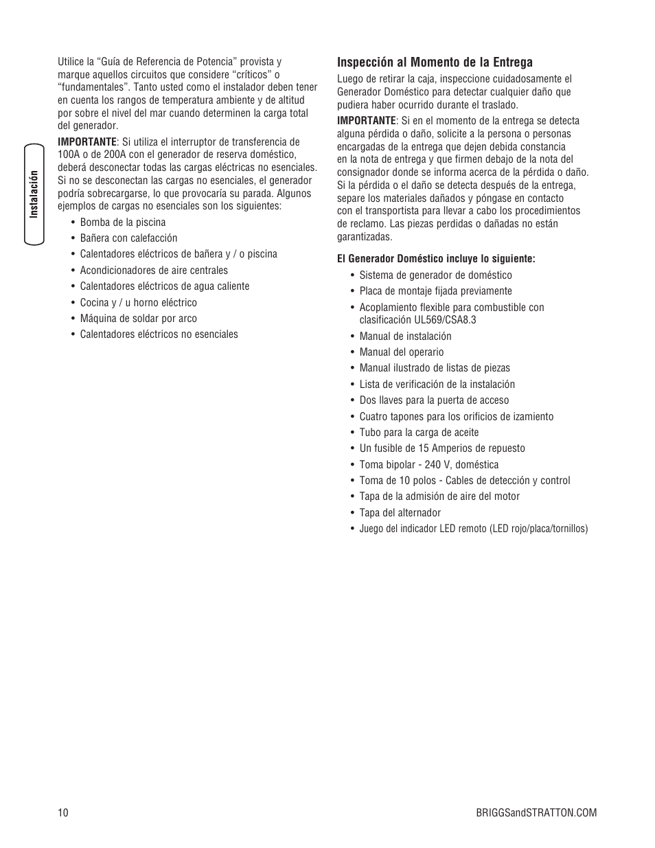 Briggs & Stratton Home Generator User Manual | Page 32 / 64