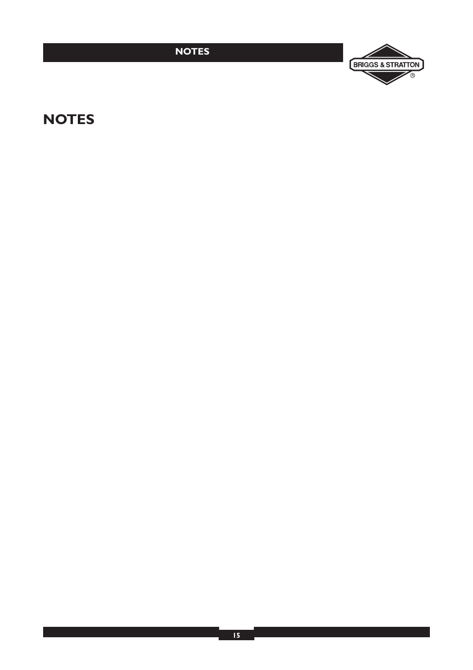 Briggs & Stratton 030213 User Manual | Page 15 / 16