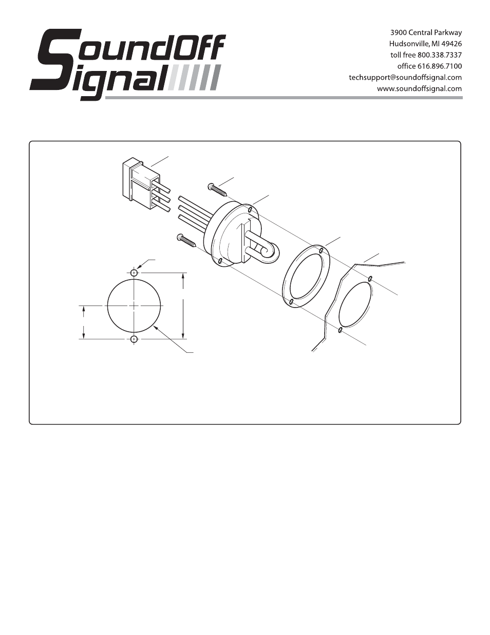 SoundOff Signal UnderCover Strobe (Screw-In) User Manual | 2 pages