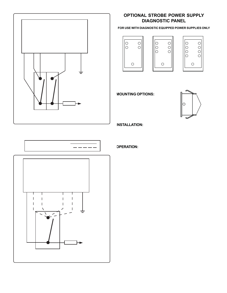 Warranty, Strobe power supply, Optional strobe power supply diagnostic panel | SoundOff Signal Photon Power Supply User Manual | Page 3 / 4