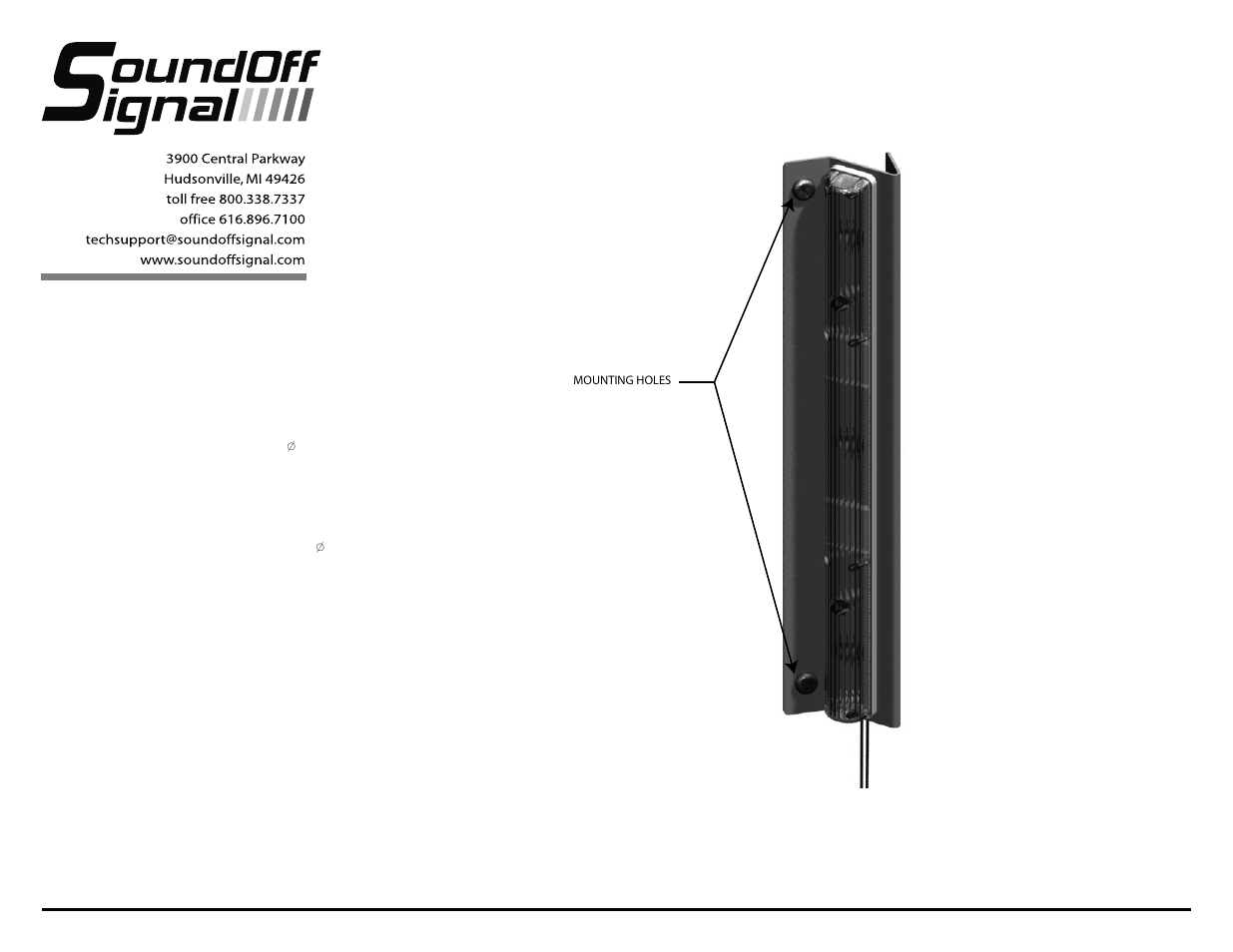 SoundOff Signal LED Strip Light 90 Degree Corner User Manual | 1 page