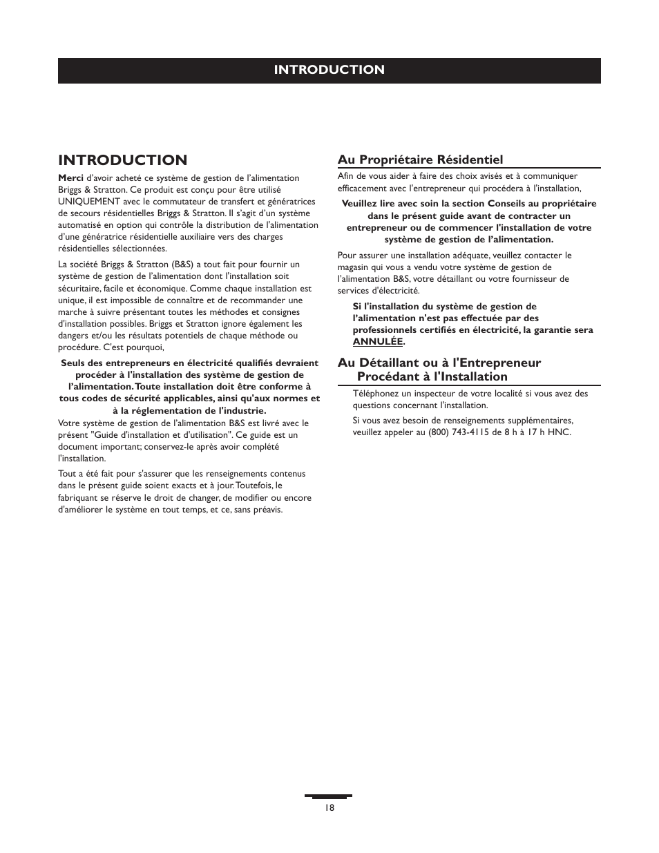 Introduction | Briggs & Stratton 071013 User Manual | Page 18 / 40